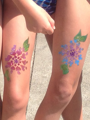 Glitter Tattoos | Glitter tattoo, Glitter tattoo stencils, Glitter henna